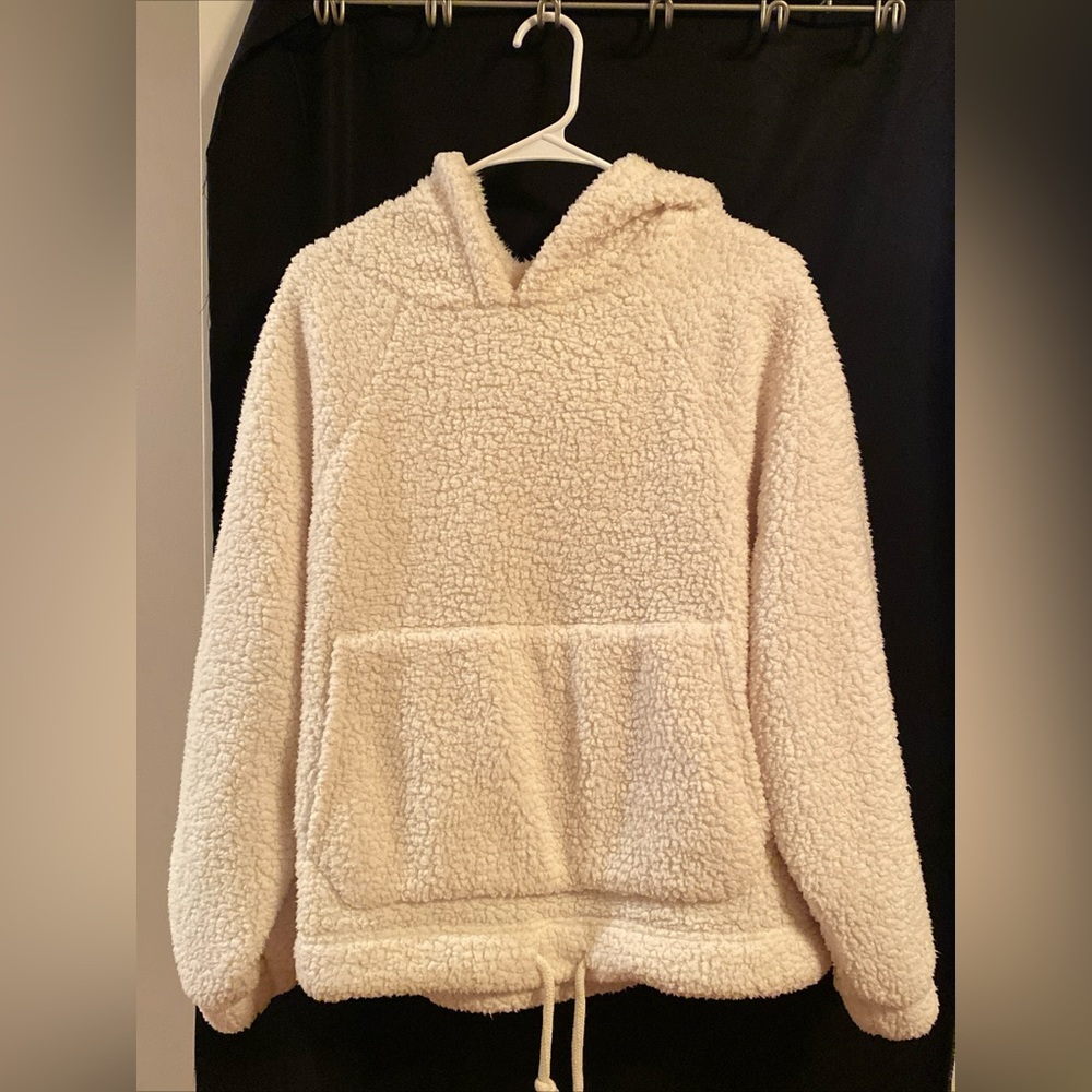 American Eagle Hoodie Sweatshirt Womens Small incredibly Soft off white